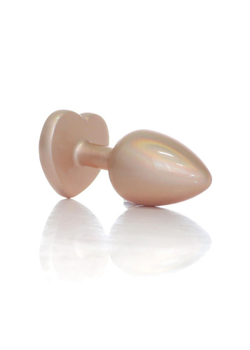 Металлическая анальная пробка Boys of Toys Jewellery Pearl Gold Plug - размер S