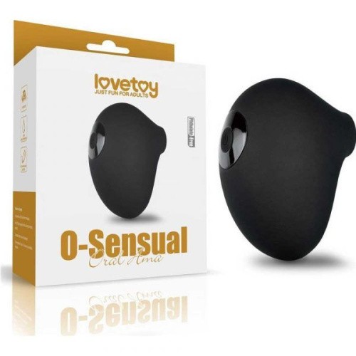 LoveToy O-Sensual Oral Ama Black - Вакуумный вибратор для клитора, 8.8х5.5 см
