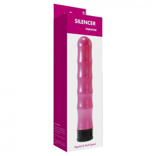 Minx Silencer Vibrator - Ребристый вибратор, 18х3.9 см - sex-shop.ua