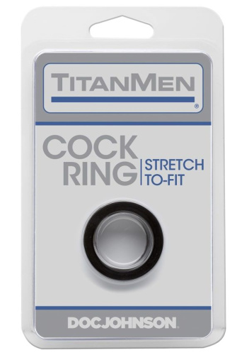Doc Johnson Titanmen Tools - Cock Ring - эрекционное кольцо (чёрный)