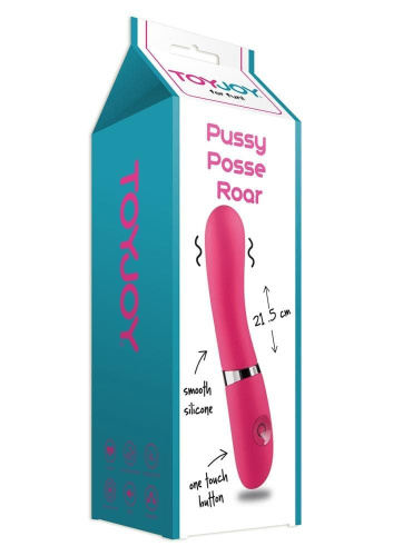 Toy Joy Pussy Posse Roar - Вибратор, 21.5х3.5 см - sex-shop.ua