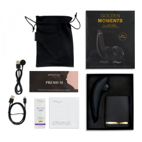 Womanizer Premium + We-Vibe Chorus Golden Moments - Набор из двух шикарных игрушек