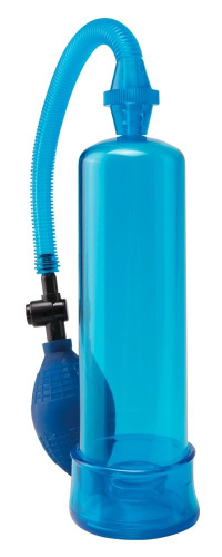 PW Beginners Power Pump Blue - Вакуумная помпа для мужчин, 19,5 см - sex-shop.ua