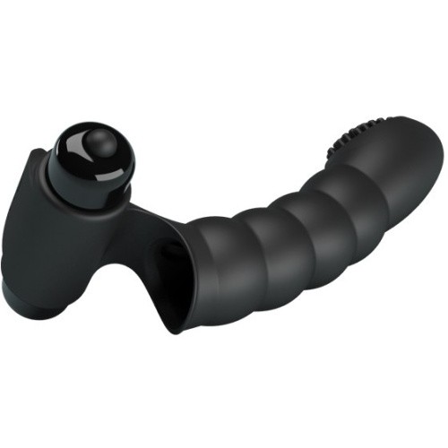 LyBaile Pretty Love Alexander Finger Vibrator Black - Вибронасадка на палец, 13х2.6 см (чёрный)