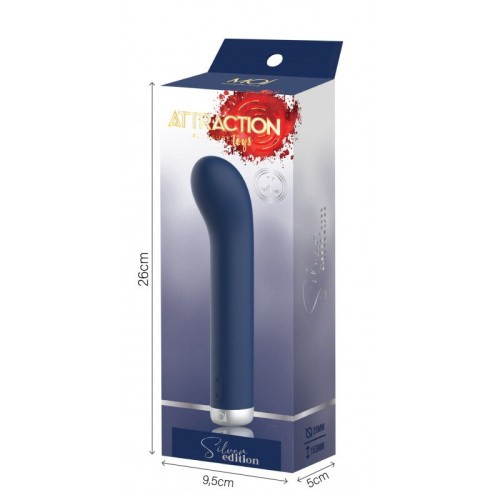 Mai Attraction Pleasure Toys Silver Edition G-Spot - Вибратор для точки G, 16.6х3.2 см - sex-shop.ua