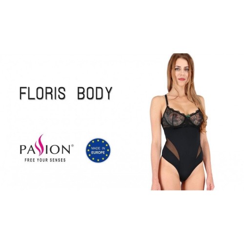 Passion Floris Body: Exclusive - Боді з квітковим мереживом, L/XL - купити в Україні | Секс шоп SEX-SHOP.ua