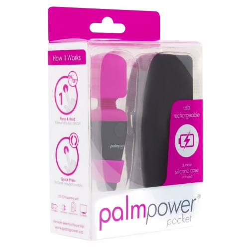 PalmPower Pocket - Міні вібромасажер із чохлом на блискавці, 9х2.5 см