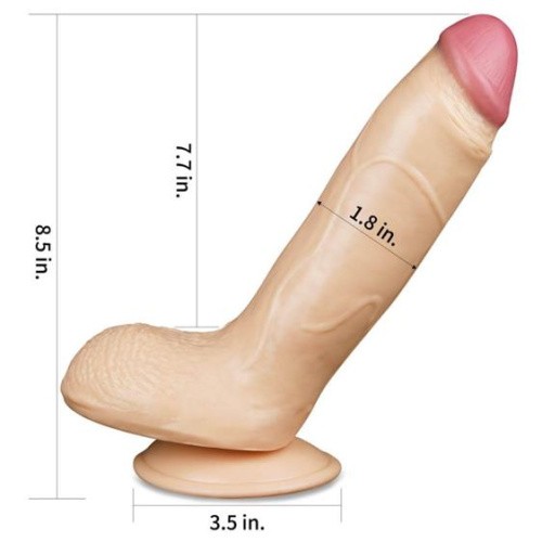 LoveToy Enduro Blaster Dildo with suction cup Flesh 8 - Фалоімітатор, 20х4.5 см - купити в Україні | Секс шоп SEX-SHOP.ua
