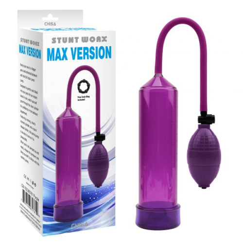 Max Version Penis Pump, Purple - Вакуумная помпа для мужчин, 23,5 см (фиолетовый) - sex-shop.ua