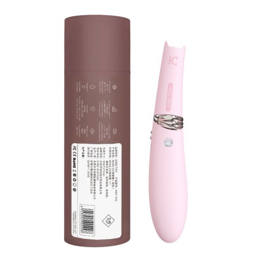 KisToy Miss CC - Вакуумный стимулятор с вибрацией, 18.5х3.6 см (розовый) - sex-shop.ua