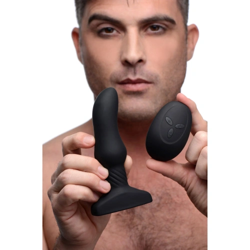 Rimmers Slim M Rimming Plug - Анальная пробка с вибрацией, 13,9 (черный) - sex-shop.ua