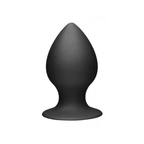Tom of Finland Medium Silicone Anal Plug - Средняя анальная пробка с присоской, 10 см (черный) - sex-shop.ua