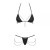 Obsessive Rebella micro set комплект сексуального белья с цепочками, S/M (чёрный)