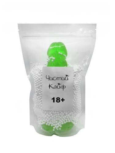 Чистий Кайф Green size XL - Крафтове мило-член із присоскою, 21,5х5,1 см (зелений) - купити в Україні | Секс шоп SEX-SHOP.ua