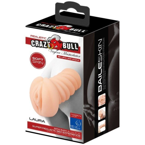 LyBaile Crazy Bull Mens Masturbator Toy - Мастурбатор, 14х7 см (телесный)