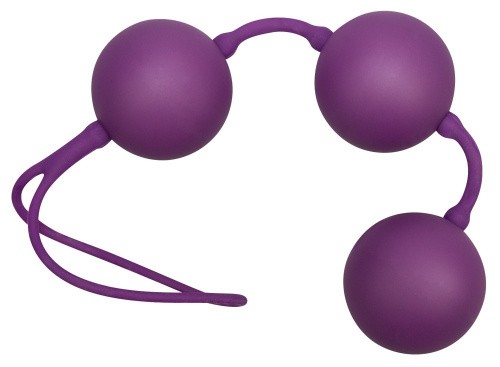 Velvet Balls Triple - Вагинальные шарики, 3,5 см (фиолетовый) - sex-shop.ua