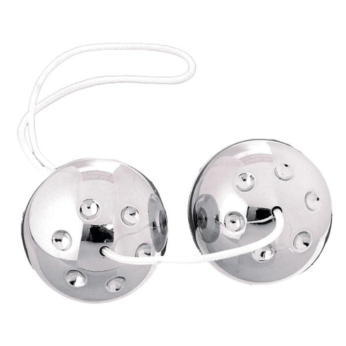 Seven Creations Plastic Balls - вагинальные шарики, 3.5 см (серебристые)