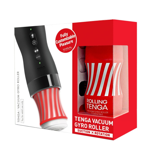 Автоматический мастурбатор Tenga Vacuum Gyro Roller совместим с Tenga Cup, 20,35 см - sex-shop.ua