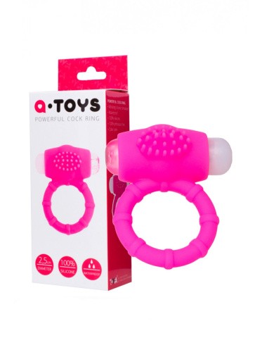 Toyfa A-Toys - виброкольцо с шипами, 2.5 см (розовое)