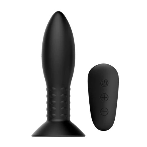 LyBaile Mr Play RC Vibrating Butt Plug Black - Анальная пробка с вибрацией, 11х3.3 см (черный)
