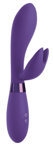 Pipedream OMG Bestever Silicone Vibrator - Вібратор-кролик з вушками, 10.2х3.6 см (фіолетовий)