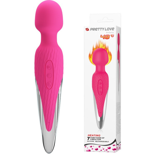 LyBaile Pretty Love Antony Pink - Вибратор с функцией нагрева, 26х4.8 см (розовый)