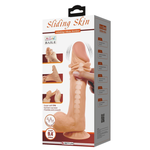 Вибратор Baile Sliding Skin Sadik 9,4''