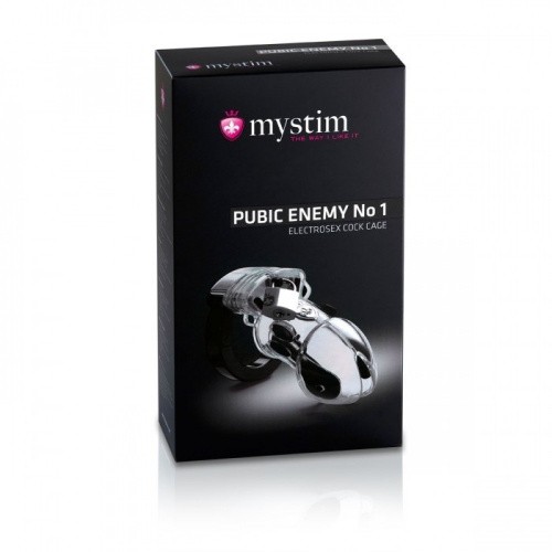 Mystim Pubic Enemy No 1 - Original - Клетка для члена с электростимуляцией, 8.6х5.2 см - sex-shop.ua