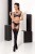 Passion Exclusive Gisele Set - Комплект белья: бюстгальтер и трусики со съемными подвязками, S/M (чёрный)