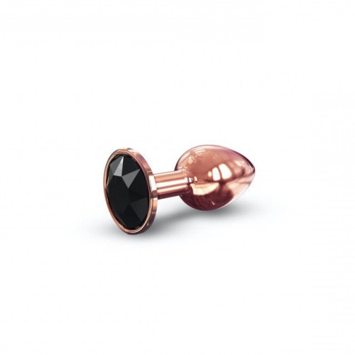 Dorcel Diamond Plug S маленькая металлическая анальная пробка с кристаллом, 7.1х2.7 см (чёрный) - sex-shop.ua