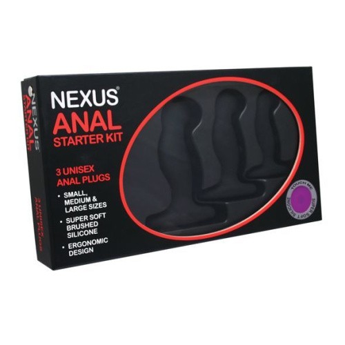 Nexus Anal Starter Kit - Набір анальних пробок, 3 шт (чорний)
