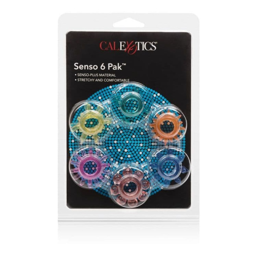 CalExotics Senso 6 Pak - Эрекционные кольца, 6 шт (разноцветный) - sex-shop.ua