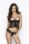 Passion Imagine Set Open Bra - Комплект белья: трусики и сорочка, S/M (чёрный)