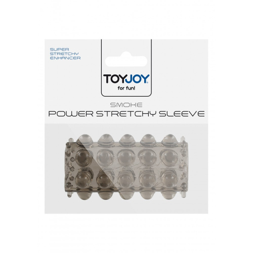 Toy Joy Power Stretchy Sleeve - стимулирующая насадка на член, 6.5х2 см (черный) - sex-shop.ua