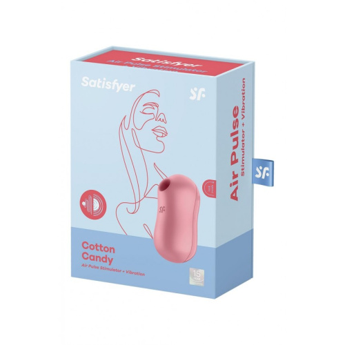 Satisfyer Cotton Candy Light Red - Милий вакуумний стимулятор, 8.6х4.2 см (рожевий) - купити в Україні | Секс шоп SEX-SHOP.ua