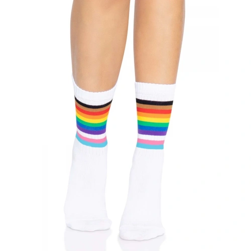 Leg Avenue - Pride crew socks Rainbow - Женские радужные носки - sex-shop.ua
