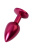 Metal By Toyfa - красная металлическая анальная пробка с кристаллом цвета рубин, 7.2х2.8 см (красный) - sex-shop.ua