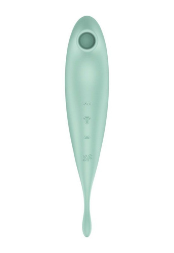 Satisfyer Twirling Pro+ - Точечный вибратор с вакуумной стимуляцией, 22.2х4 см (мятный) - sex-shop.ua