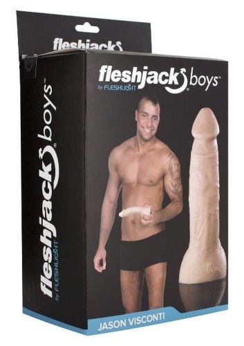 Fleshjack Boys: Jason Visconti Dildo - Фаллоимитатор-реалистик, 18х4 см (телесный)