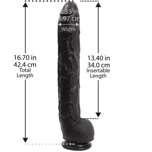 Dick Rambone - Фалоімітатор, 34х6,5 см (чорний)