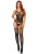 Leg Avenue-Jacquard net bodystocking Black - Сексуальный сетчатый боди, OS