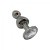 Wooomy Lollypop Double Ball Metal Plug M - Анальна пробка, 9.4х3.1 см (прозорий) - купити в Україні | Секс шоп SEX-SHOP.ua