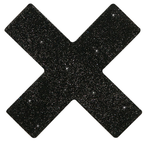 Cottelli Collection Nipple Sticker X - наклейки на соски, (чорний)