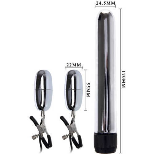 LyBaile Bullet-powered vibrating nipple teasers - Набір вібростимуляторів - купити в Україні | Секс шоп SEX-SHOP.ua
