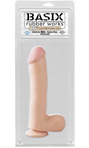 Фаллоимитатор Basix 10 Dong SC, 25,4х5,3 см (прозрачный)