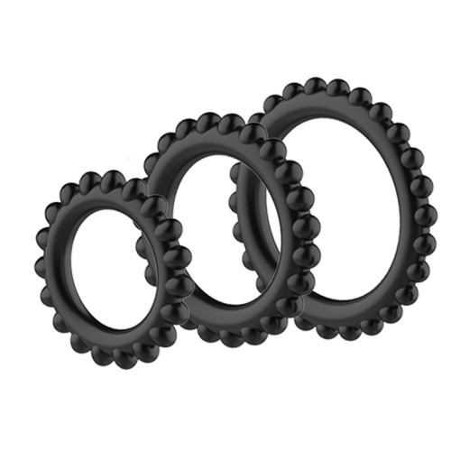 LyBaile Titan Cock Ring Set набір рельєфних ерекційних кілець різного діаметру, 3 шт. - купити в Україні | Секс шоп SEX-SHOP.ua