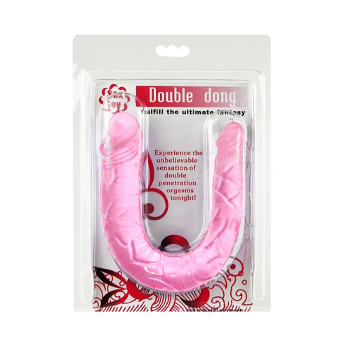 Baile Double Dong Pink - Двухсторонний фаллоимитатор, 29,8 см (розовый) - sex-shop.ua