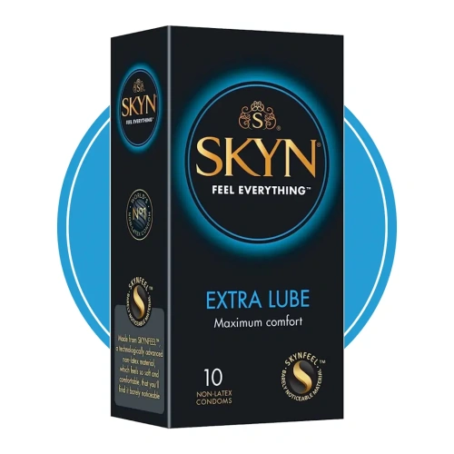 SKYN - EXTRA LUBE - Безлатексные презервативы, 10 шт - sex-shop.ua