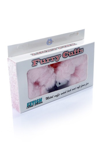 Fetish Boss Series Furry Cuffs Light - Наручники (розовые) - sex-shop.ua