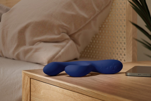 Nova 2 by We-Vibe + Лубрикант 50 мл - Смарт вибратор-кролик, 21.7х3.9 см (синий) - sex-shop.ua